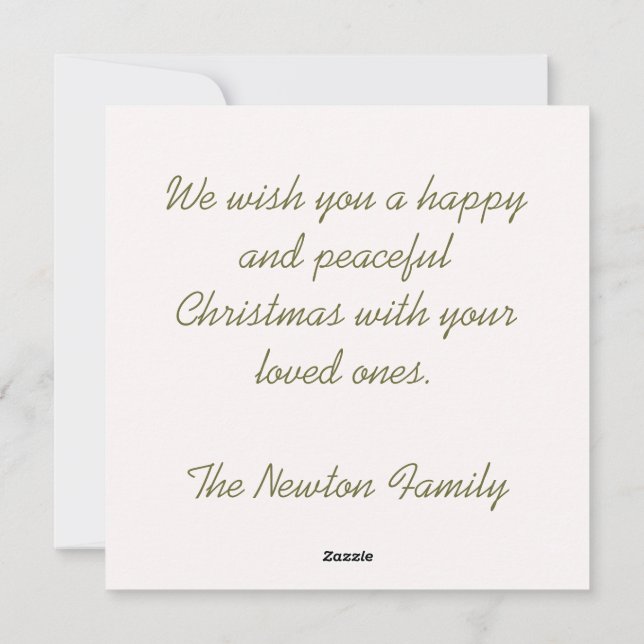 Cartes Pour Fêtes Annuelles Noël moderne (Dos)