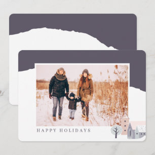 Cartes Pour Fêtes Annuelles Noël moderne des Cabines de montagne nordique