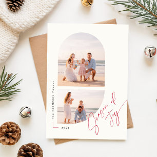 Cartes Pour Fêtes Annuelles Noël Moderne Géométrique avec Arche Photo