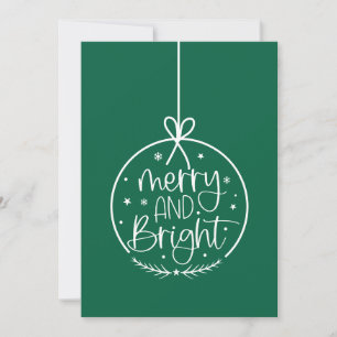 Cartes Pour Fêtes Annuelles Noël Moderne Joyeux et Lumineux