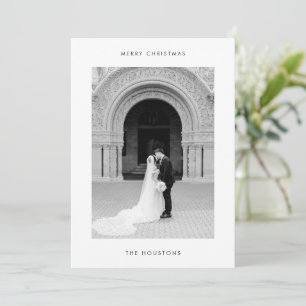Cartes Pour Fêtes Annuelles Noël Moderne Photo Minimaliste
