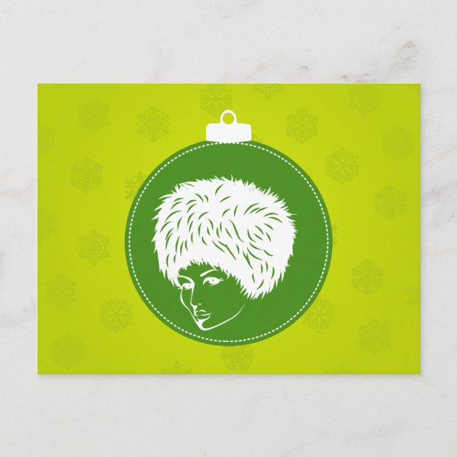 Cartes Pour Fêtes Annuelles Noël Modish Lime (Devant)