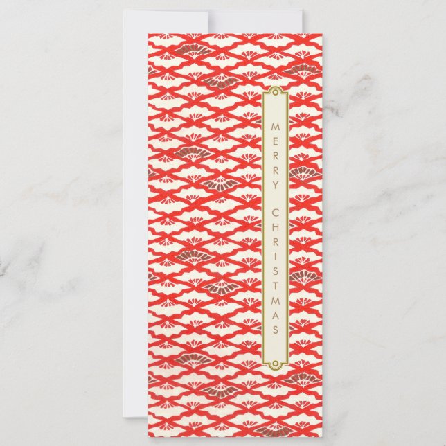 Cartes Pour Fêtes Annuelles Noël motif d'origami japonais (Devant)