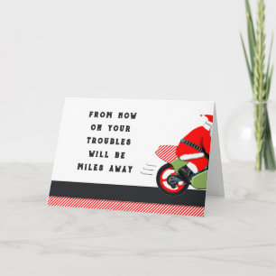 Cartes Pour Fêtes Annuelles Noël moto
