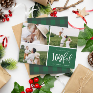 Cartes Pour Fêtes Annuelles Noël multi-trois photo moderne joyeuse