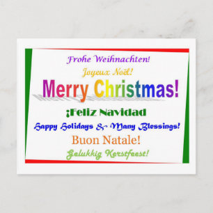 Cartes Pour Fêtes Annuelles Noël - multilingue