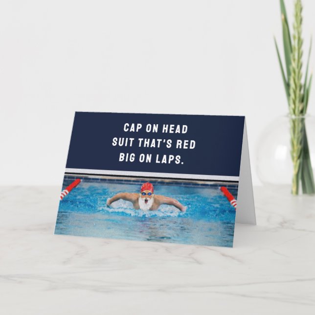 Cartes Pour Fêtes Annuelles Noël natation  (Devant)