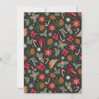 Cartes Pour Fêtes Annuelles Noël naturel Ditsy