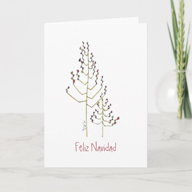 Cartes Pour Fêtes Annuelles Noël naturel Feliz Navidad (Devant)