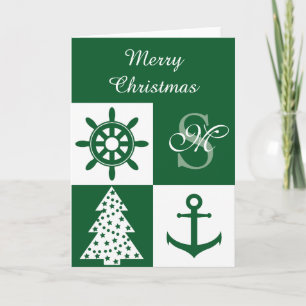 Cartes Pour Fêtes Annuelles Noël nautique