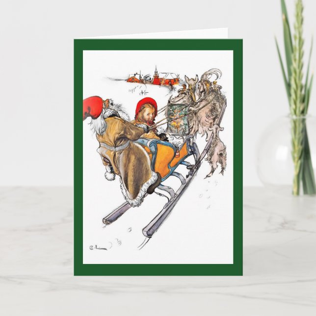 Cartes Pour Fêtes Annuelles Noël Nisse et Kersti (Devant)