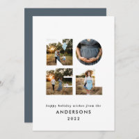 Noel Noël bold moderne 4 photo simple Holiday