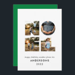 Cartes Pour Fêtes Annuelles Noel Noël bold moderne 4 photo simple Holiday<br><div class="desc">Amusement coloré Noel Noël typographie 4 photo de vacances design. Les couleurs rouge,  vert,  bleu marine,  noir et rose sont disponibles.</div>