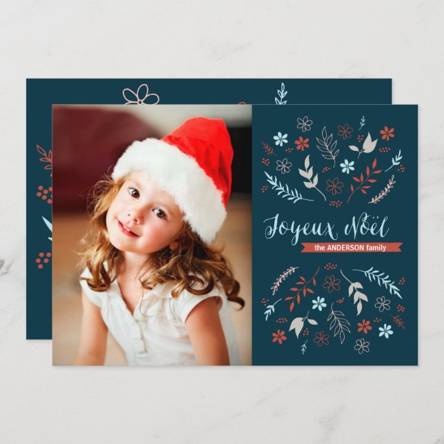 Cartes Pour Fêtes Annuelles Noël Noël vacances (Devant / Derrière)