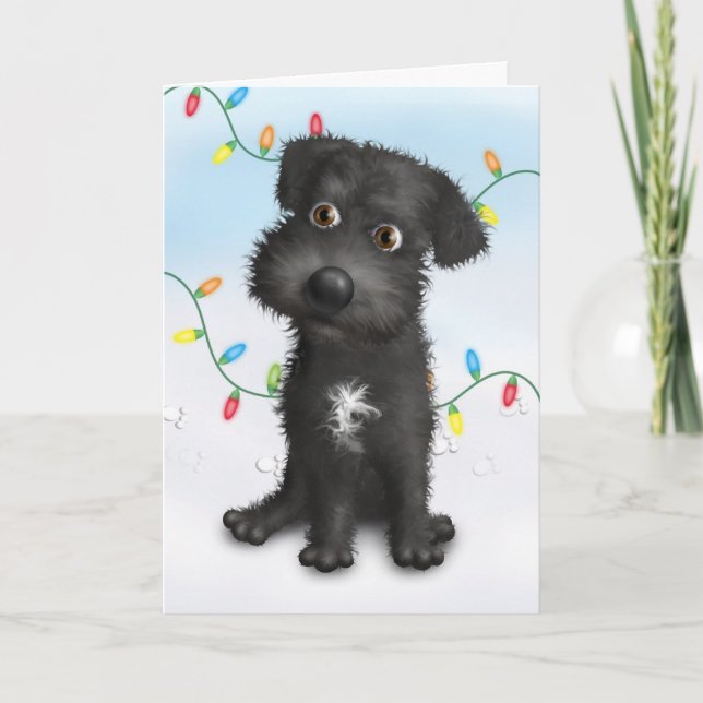 Cartes Pour Fêtes Annuelles Noël (noir) de Schnoodle (Devant)