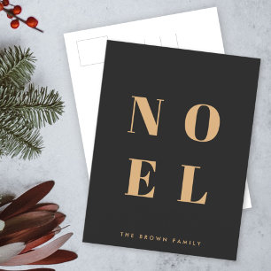 Cartes Pour Fêtes Annuelles Noel noir et or   Noël tendance et élégant