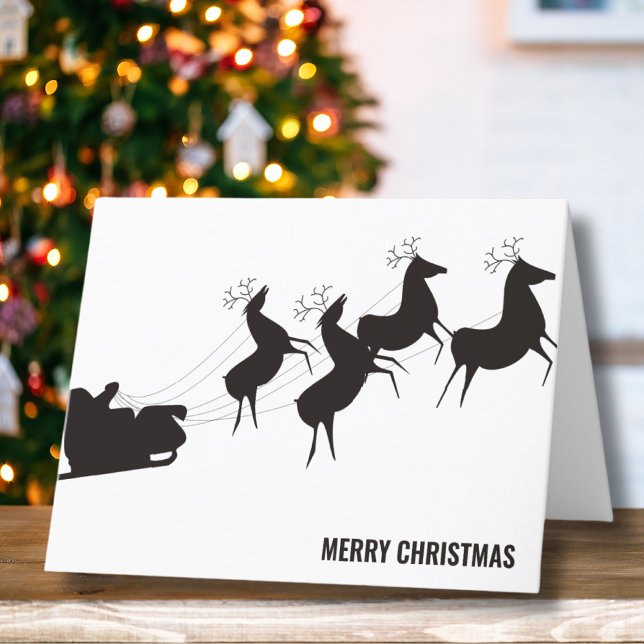 Cartes Pour Fêtes Annuelles Noël noir simple (Créateur téléchargé)