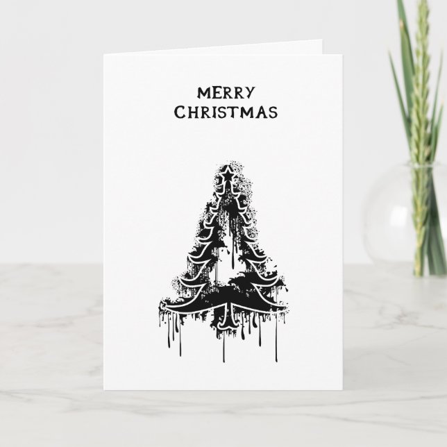 Cartes Pour Fêtes Annuelles Noël noir v5 (Devant)