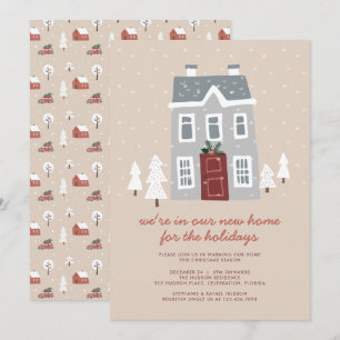 Cartes Pour Fêtes Annuelles Noël nordique d'hiver Nouveau foyer