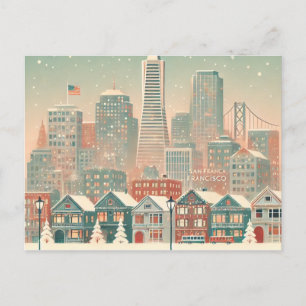 Cartes Pour Fêtes Annuelles Noël nostalgique à San Francisco – Charme des Fête
