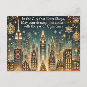 Cartes Pour Fêtes Annuelles Noël Nostalgique New York - Fêtes Iconiques