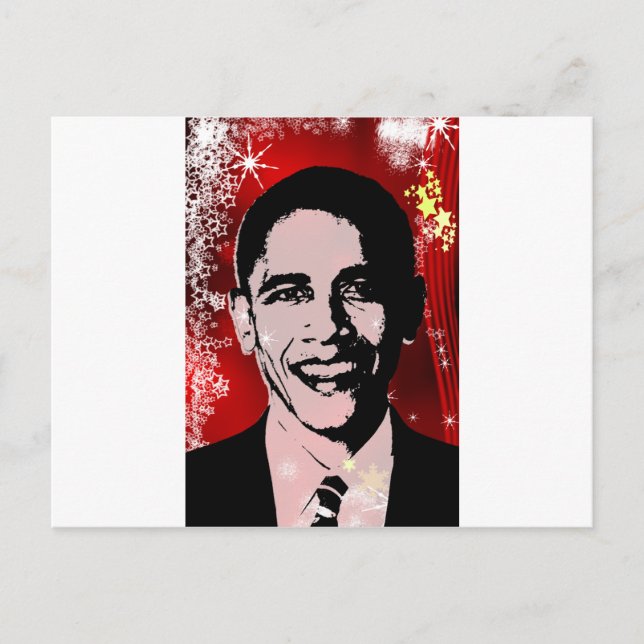 Cartes Pour Fêtes Annuelles Noël Obama (Devant)