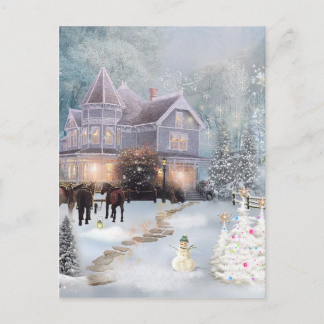 Cartes Pour Fêtes Annuelles Noël occidental (Devant)