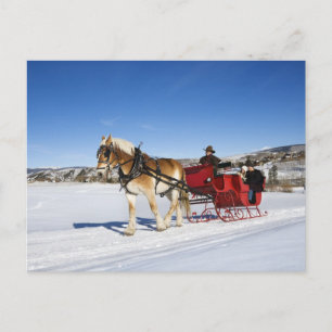 Cartes Pour Fêtes Annuelles Noël occidental - Noël Sleigh de cheval