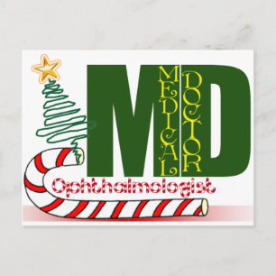 CARTES POUR FÊTES ANNUELLES NOËL OPHTHALMOLOGUE