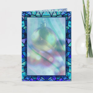 Cartes Pour Fêtes Annuelles NOËL ORNAMENT VERRE STAINÉ par SHARON SHARPE