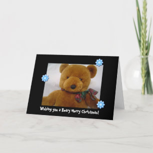 Cartes Pour Fêtes Annuelles Noël Ourson en Peluche
