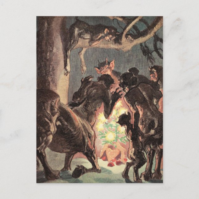 Cartes Pour Fêtes Annuelles Noël païen (Devant)