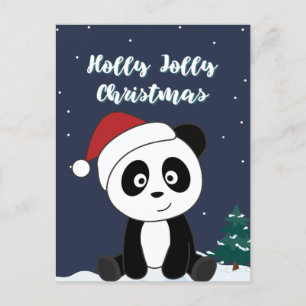 Cartes Pour Fêtes Annuelles Noël Panda Neige Animaux d'hiver Pandas Fêtes
