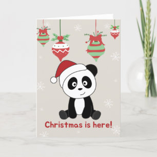 Cartes Pour Fêtes Annuelles Noël Panda Neige Animaux Hiver Pandas Fêtes