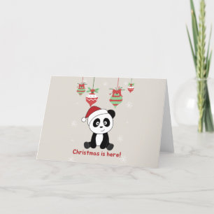 Cartes Pour Fêtes Annuelles Noël Panda Neige Animaux Hiver Pandas Fêtes
