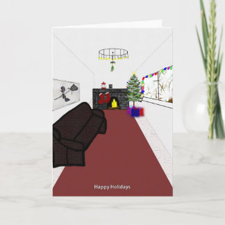 Cartes Pour Fêtes Annuelles Noël par le feu