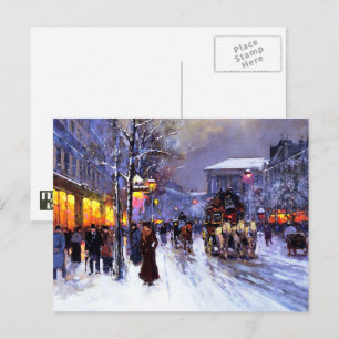 Cartes Pour Fêtes Annuelles Noël parisien vintage