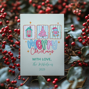 Cartes Pour Fêtes Annuelles Noël pastel coquette