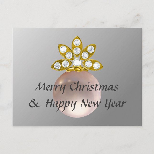 CARTES POUR FÊTES ANNUELLES NOËL PEARL ROSE (Devant)