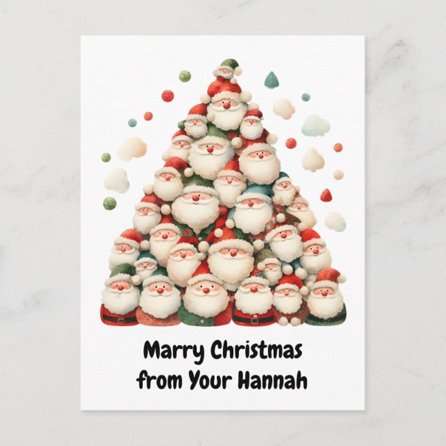 Cartes Pour Fêtes Annuelles Noël père Noël (Devant)