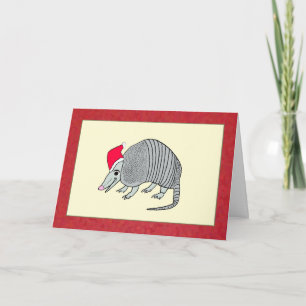 Cartes Pour Fêtes Annuelles Noël père Noël Armadillo