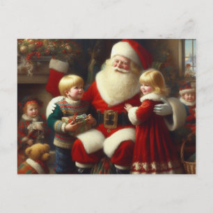 Cartes Pour Fêtes Annuelles Noël Père Noël avec enfants 6