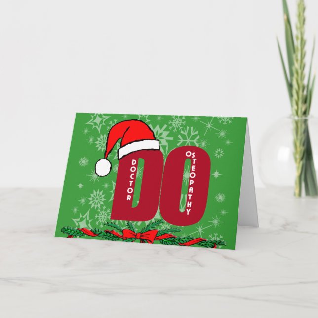 CARTES POUR FÊTES ANNUELLES NOËL PÈRE NOËL DO - MÉDECIN DE L'OSTÉOPATHIE (Devant)