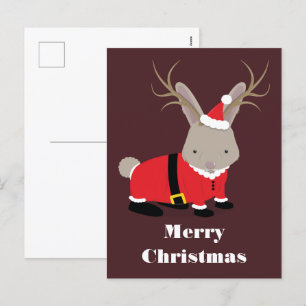 Cartes Pour Fêtes Annuelles Noël père Noël Jackalope