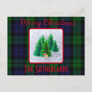 Cartes Pour Fêtes Annuelles Noël personnalisé Black Watch Tartan Holiday