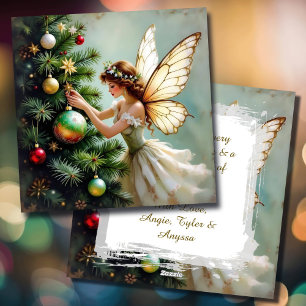 Cartes Pour Fêtes Annuelles Noël personnalisé de conte de fées vintage enchant
