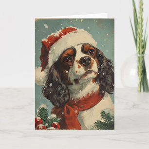 Cartes Pour Fêtes Annuelles Noël personnalisé du roi Charles Spaniel