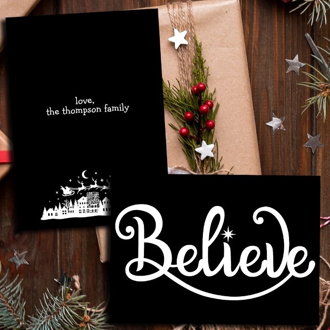 Cartes Pour Fêtes Annuelles Noël personnalisé minimaliste moderne (Créateur téléchargé)