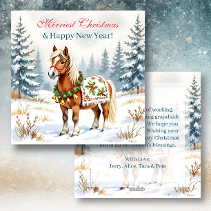 Cartes Pour Fêtes Annuelles Noël personnalisé pour poney Shetland