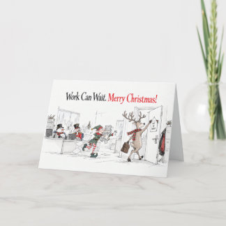Cartes Pour Fêtes Annuelles Noël personnalisé pour un collègue de travail drôl